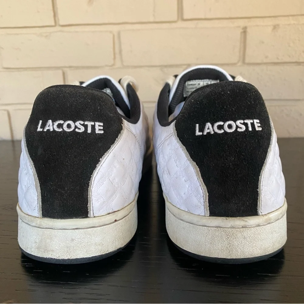 Lacoste Carnaby TR White Quilted Leather Mens Sneakers Shoes Size 13